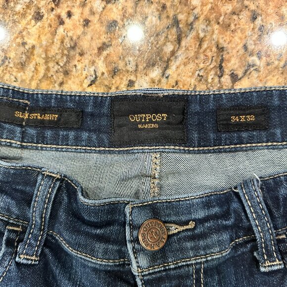 Slim Straight Stretch Jean Outpost Makers (Dark Sanded) 32L - Picture 4 of 6